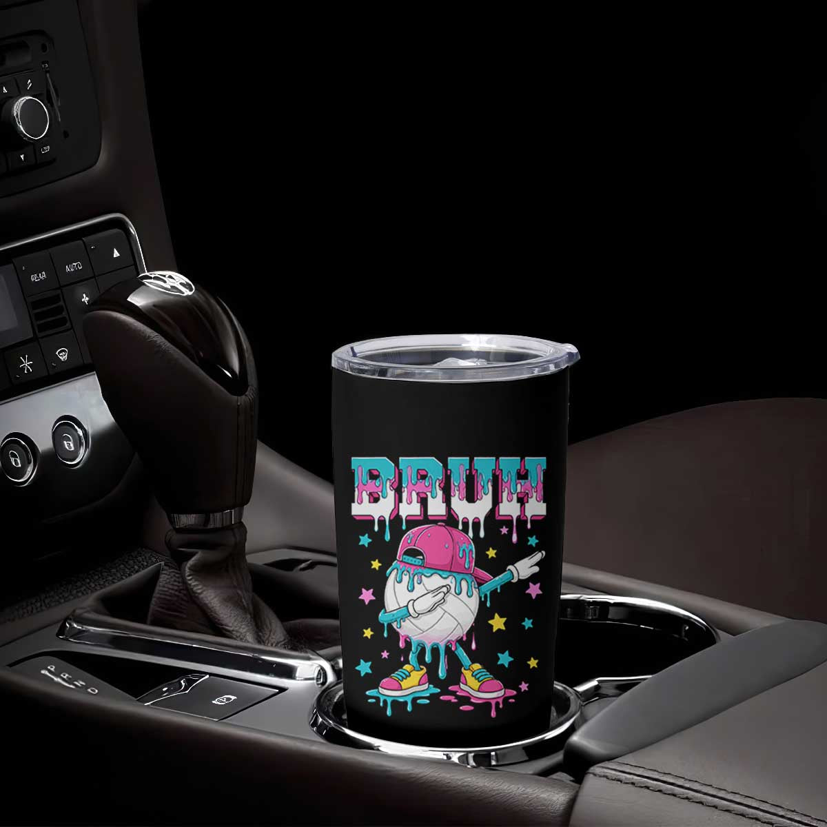 Volleyball Drip Bruh Meme Tumbler Cup Volleyball Baseball Ice Cream Dripping TS11 Print Your Wear