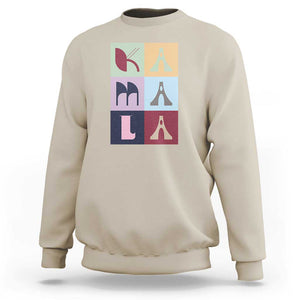 Harris Supporter Sweatshirt Kamala 2024 US Presidential Election Colorful Brutalism Typography TS11 Sand Print Your Wear