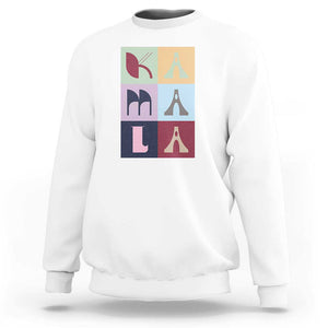 Harris Supporter Sweatshirt Kamala 2024 US Presidential Election Colorful Brutalism Typography TS11 White Print Your Wear