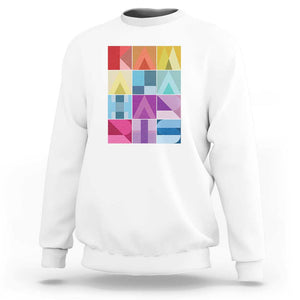 Harris Supporter Sweatshirt Kamala Harris Colorful Quilted US Presidential Election TS11 White Print Your Wear