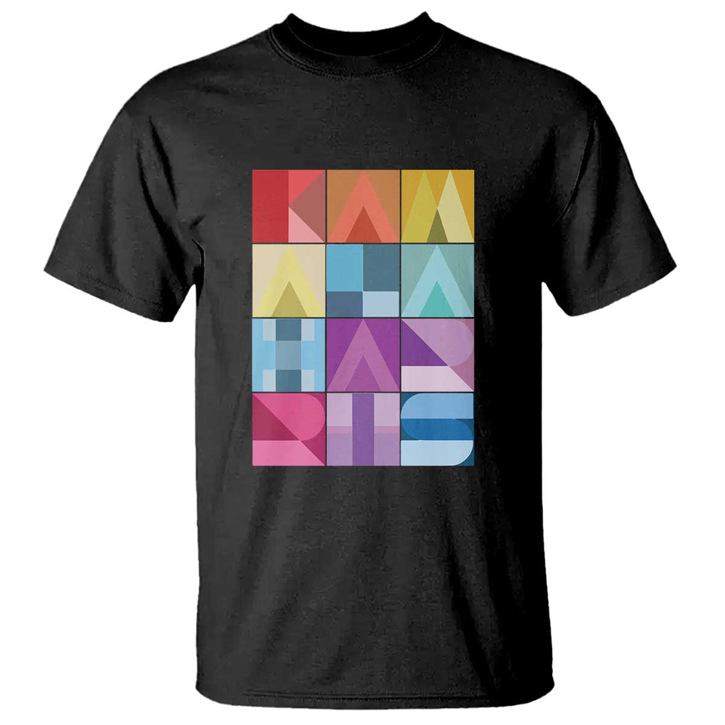 Harris Supporter T Shirt Kamala Harris Colorful Quilted US Presidential Election TS11 Black Print Your Wear