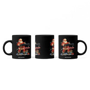 Christmas Santa Machine Gun Coffee Mug Behave Xmas Gun Lover TS11 Print Your Wear