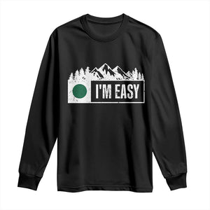 Funny Snowboard Ski Long Sleeve Shirt I'm Easy Mountain Sign Retro Vintage TS11 Black Print Your Wear