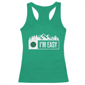 Funny Snowboard Ski Racerback Tank Top I'm Easy Mountain Sign Retro Vintage TS11 Irish Green Print Your Wear