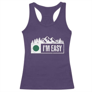 Funny Snowboard Ski Racerback Tank Top I'm Easy Mountain Sign Retro Vintage TS11 Purple Print Your Wear