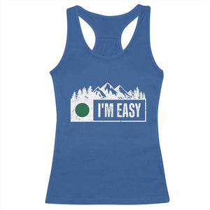 Funny Snowboard Ski Racerback Tank Top I'm Easy Mountain Sign Retro Vintage TS11 Royal Blue Print Your Wear