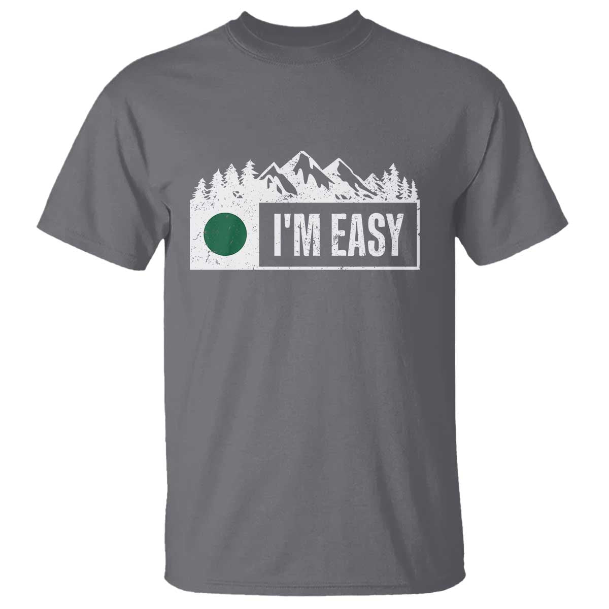 Funny Snowboard Ski T Shirt - Im Easy Mountain Sign Retro Vintage Ski Humor Tee TS11 Charcoal Print Your Wear