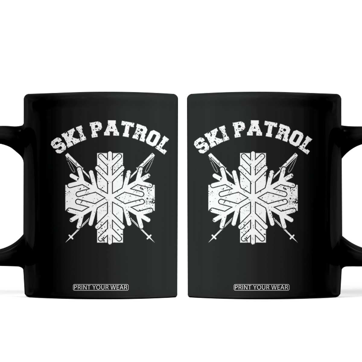 Ski Patrol Coffee Mug Mountain Rescue Winter Slopes Skiing Snowboarding TS11 Black Print Your Wear