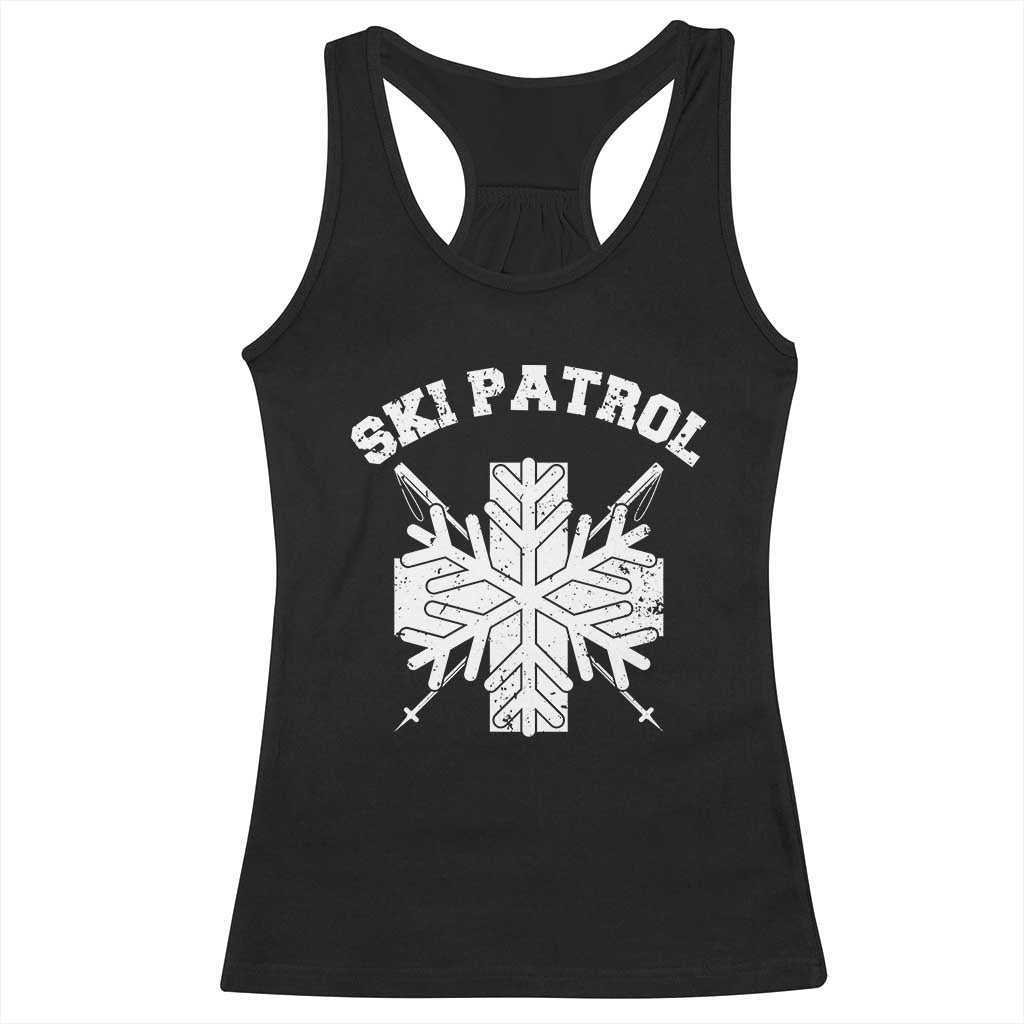 Ski Patrol Racerback Tank Top Mountain Rescue Winter Slopes Skiing Snowboarding TS11 Black Print Your Wear