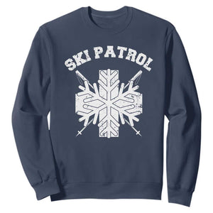 Ski Patrol Sweatshirt Mountain Rescue Winter Slopes Skiing Snowboarding TS11 Navy Print Your Wear