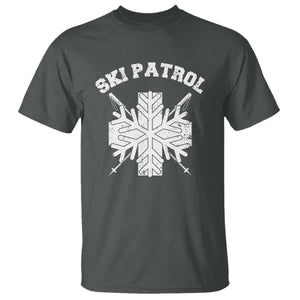 Ski Patrol T Shirt Mountain Rescue Winter Slopes Skiing Snowboarding TS11 Dark Heather Print Your Wear