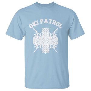 Ski Patrol T Shirt Mountain Rescue Winter Slopes Skiing Snowboarding TS11 Light Blue Print Your Wear
