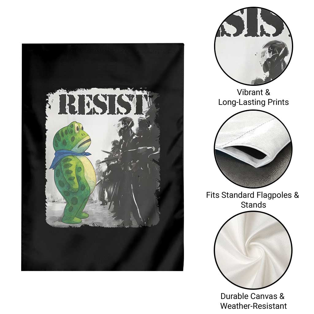 Frog Resist Garden Flag Portland Frog Activist Protest City Art TS11 Print Your Wear