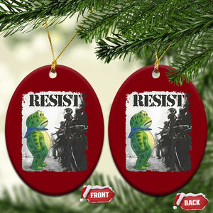 Frog Resist Ceramic Ornament Portland Frog Activist Protest City Art TS11 Print Your Wear