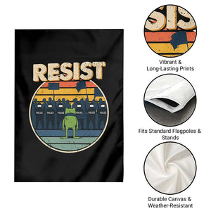 Frog Resist Garden Flag Portland Frog Activist Protest Retro Sunset TS11 Print Your Wear