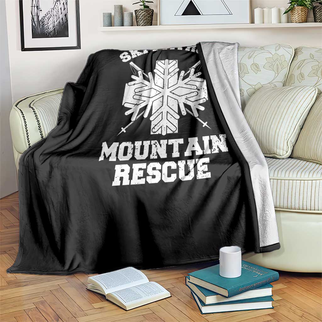 Ski Patrol Mountain Rescue Throw Blanket Winter Slopes Skiing Snowboarding Snowflake TS11 Print Your Wear