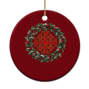 Christmas Catholic Knight Templar Crusader Cross Ceramic Ornament Xmas Medieval Humor