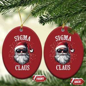 Funny Xmas Santa Christmas Ornament Sigma Claus Cool Santa The Rizzler Meme TS11 Oval Red Print Your Wear