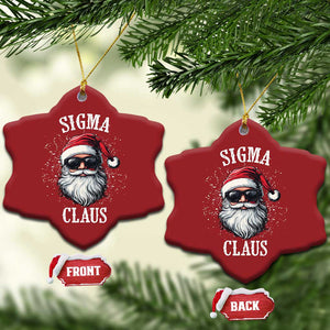 Funny Xmas Santa Christmas Ornament Sigma Claus Cool Santa The Rizzler Meme TS11 Snow Flake Red Print Your Wear