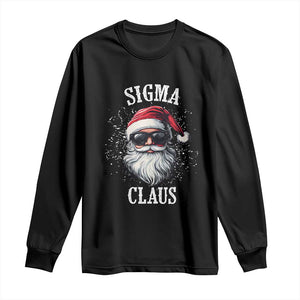 Funny Christmas Santa Long Sleeve Shirt Sigma Claus Cool Santa The Rizzler Meme TS11 Black Print Your Wear