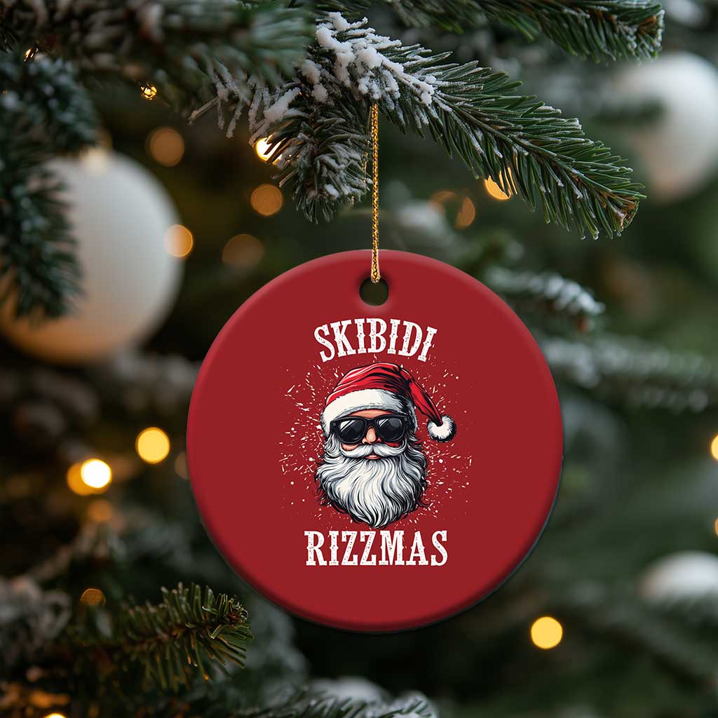 Funny Xmas Santa Christmas Ornament Skibidi Rizzmas Charisma Rizz Santa Claus TS11 Print Your Wear