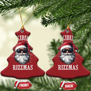 Funny Xmas Santa Christmas Ornament Skibidi Rizzmas Charisma Rizz Santa Claus TS11 Christmas Tree Red Print Your Wear