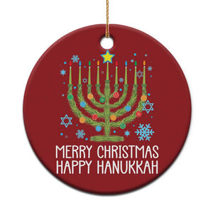 Funny Chrismukkah Christmas Ornament Merry Xmas Happy Hanukkah Xmas Tree Jewish Menorah TS11 Print Your Wear