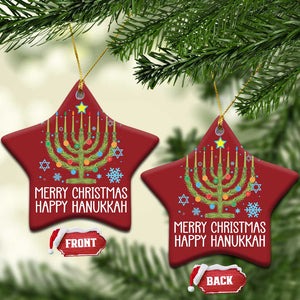 Funny Chrismukkah Christmas Ornament Merry Xmas Happy Hanukkah Xmas Tree Jewish Menorah TS11 Star Red Print Your Wear