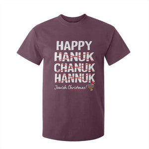 Funny Hanukkah T Shirt For Kid Happy Hanuk Chanuk Hannuk Jewish Christmas Menorah TS11 Maroon Print Your Wear