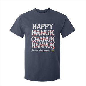 Funny Hanukkah T Shirt For Kid Happy Hanuk Chanuk Hannuk Jewish Christmas Menorah TS11 Navy Print Your Wear