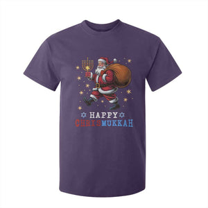 Funny Christmas Hanukkah T Shirt For Kid Happy Chrismukkah Santa Menorah TS11 Purple Print Your Wear