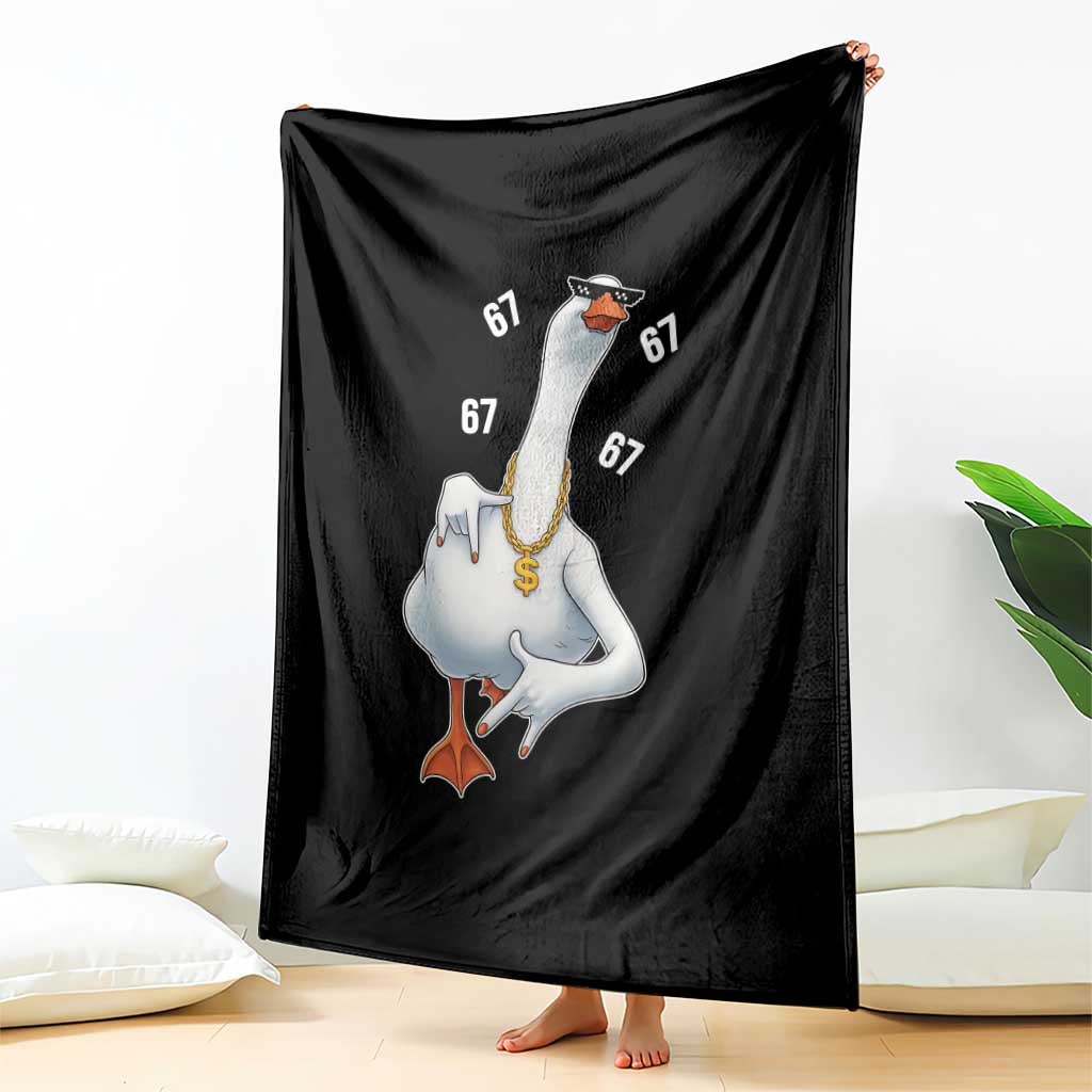 Funny 67 Cool Silly Goose Hip Hop Gangster Throw Blanket TS11 Print Your Wear