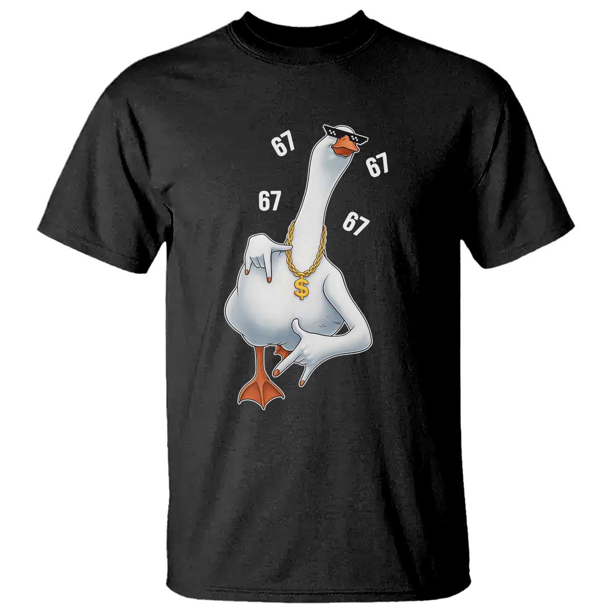 Funny 67 Cool Silly Goose Hip Hop Gangster T Shirt TS11 Black Print Your Wear