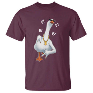Funny 67 Cool Silly Goose Hip Hop Gangster T Shirt TS11 Maroon Print Your Wear