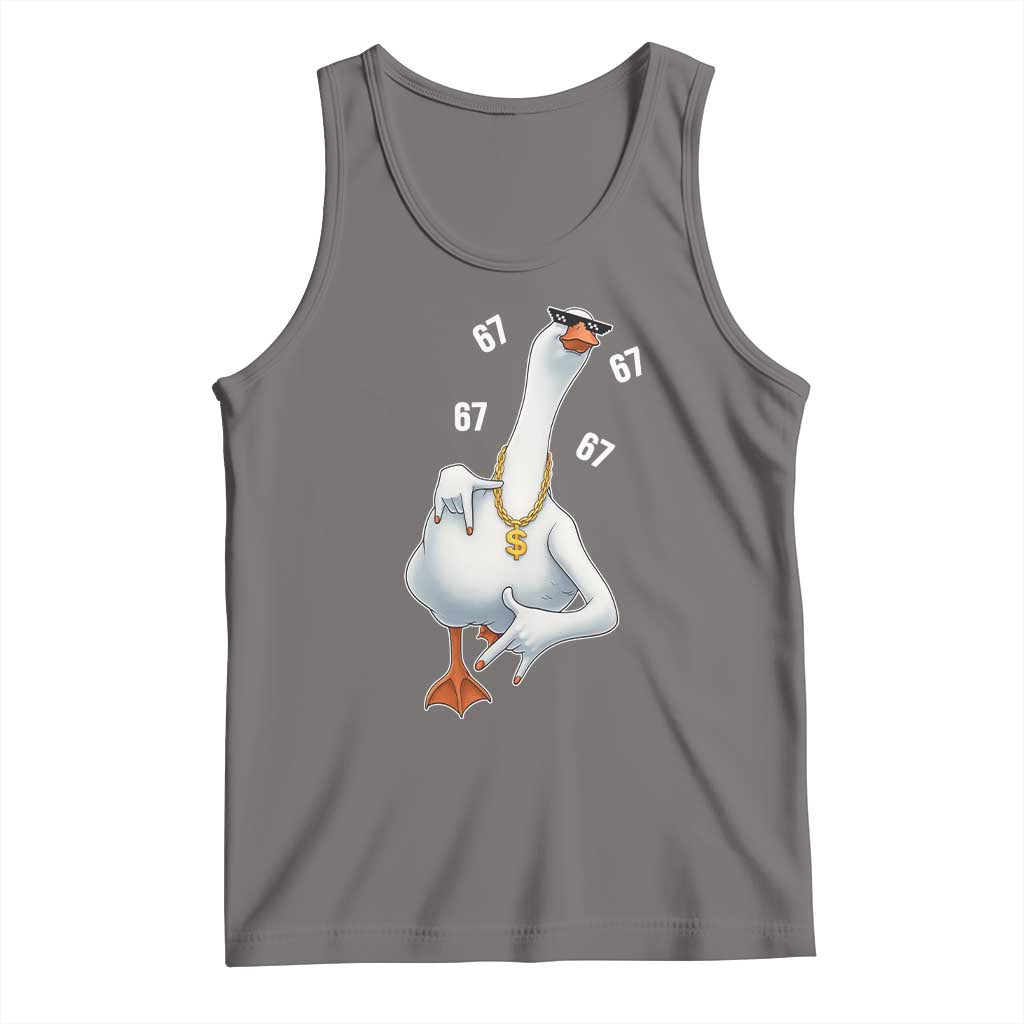 Funny 67 Cool Silly Goose Hip Hop Gangster Tank Top TS11 Deep Heather Print Your Wear