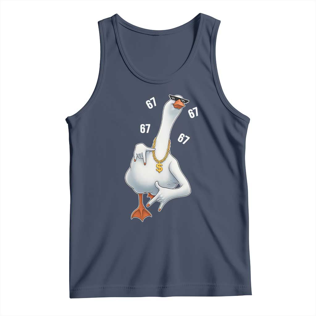 Funny 67 Cool Silly Goose Hip Hop Gangster Tank Top TS11 Navy Print Your Wear