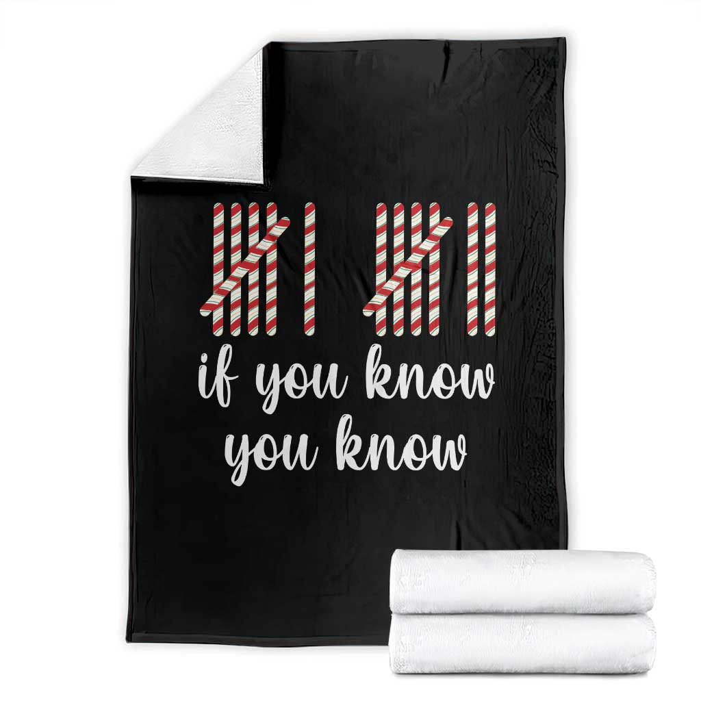 Funny 67 Christmas Throw Blanket If You Know You Know Six Seven Meme Canday Cane TS11 Black Print Your Wear