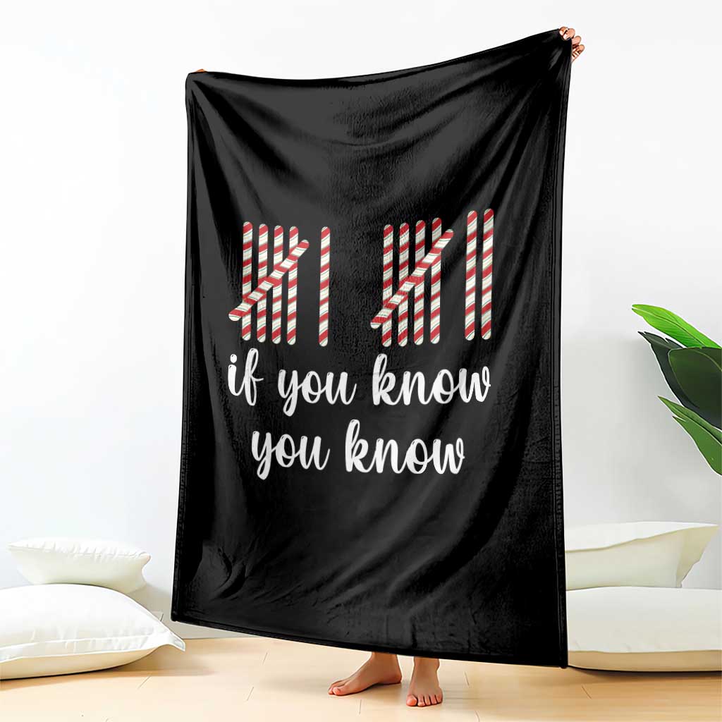 Funny 67 Christmas Throw Blanket If You Know You Know Six Seven Meme Canday Cane TS11 Print Your Wear