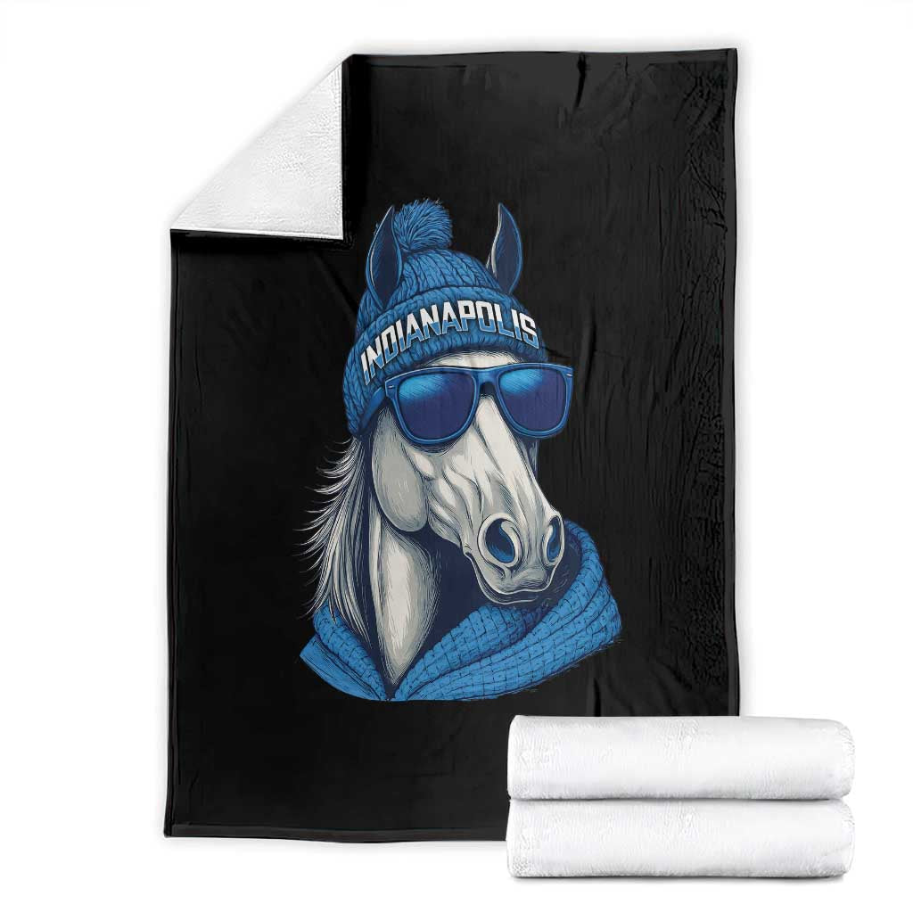 IFC Game Day Throw Blanket Blue Sunglasses Football Game Sport Lover TS11 Black Print Your Wear