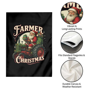 Funny Farmer Christmas Xmas Santa Farm Tractor Garden Flag TS11 Print Your Wear