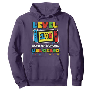 Level 100 Days Of School Unlocked Hoodie Happy 100TH Days Of School Gaming TS11 Purple Print Your Wear