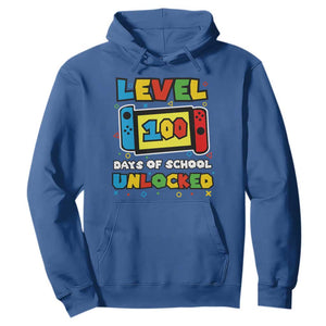 Level 100 Days Of School Unlocked Hoodie Happy 100TH Days Of School Gaming TS11 Royal Blue Print Your Wear