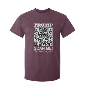 Funny Trump Dance QR Code T Shirt For Kid Scan Me You Won't Regret It TS11 Maroon Print Your Wear