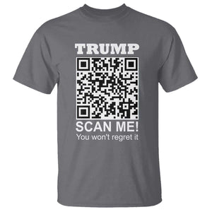 Funny Trump Dance QR Code T Shirt Scan Me You Won't Regret It TS11 Charcoal Print Your Wear