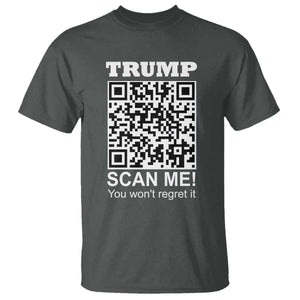 Funny Trump Dance QR Code T Shirt Scan Me You Won't Regret It TS11 Dark Heather Print Your Wear