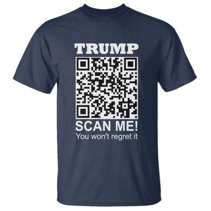 Funny Trump Dance QR Code T Shirt Scan Me You Won't Regret It TS11 Navy Print Your Wear