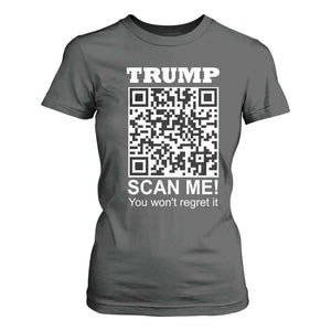 Funny Trump Dance QR Code T Shirt For Women Scan Me You Won't Regret It TS11 Dark Heather Print Your Wear