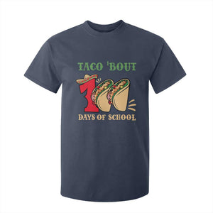 Funny Taco 'Bout 100 Days Of School T Shirt For Kid Sombrero Mexican Teachers TS11 Navy Print Your Wear