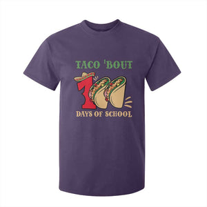 Funny Taco 'Bout 100 Days Of School T Shirt For Kid Sombrero Mexican Teachers TS11 Purple Print Your Wear