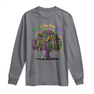 Funny Mardi Gras Bead Tree Carnival New Orleans Coconut Long Sleeve Shirt TS11 Charcoal Print Your Wear